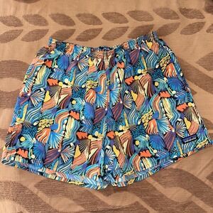 Patagonia Men's‎ Nylon Shorts L Green Elastic Waist Outdoor Hiking Casual 5"